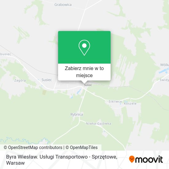 Mapa Byra Wiesław. Usługi Transportowo - Sprzętowe