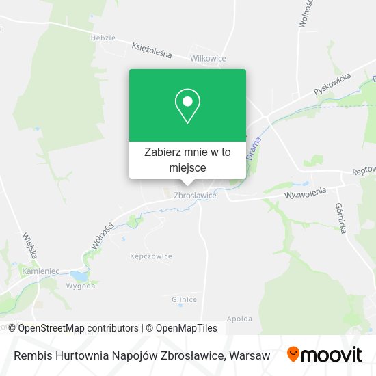 Mapa Rembis Hurtownia Napojów Zbrosławice