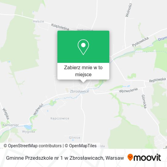 Mapa Gminne Przedszkole nr 1 w Zbrosławicach