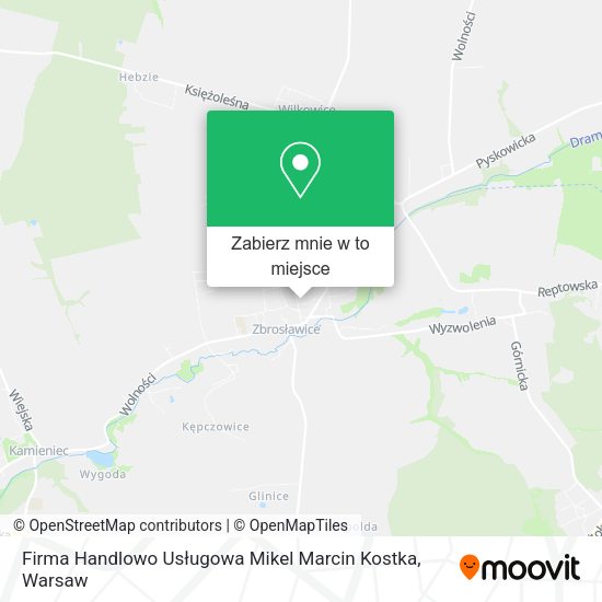 Mapa Firma Handlowo Usługowa Mikel Marcin Kostka