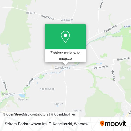 Mapa Szkoła Podstawowa im. T. Kościuszki