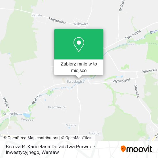 Mapa Brzoza R. Kancelaria Doradztwa Prawno - Inwestycyjnego