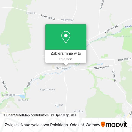 Mapa Związek Nauczycielstwa Polskiego. Oddział