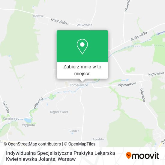 Mapa Indywidualna Specjalistyczna Praktyka Lekarska Kwietniewska Jolanta