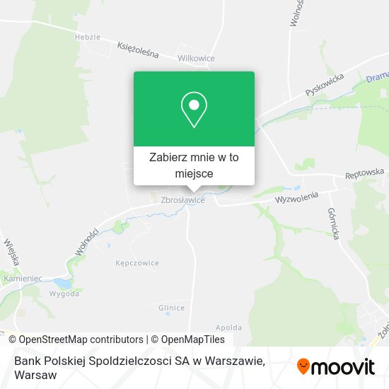 Mapa Bank Polskiej Spoldzielczosci SA w Warszawie