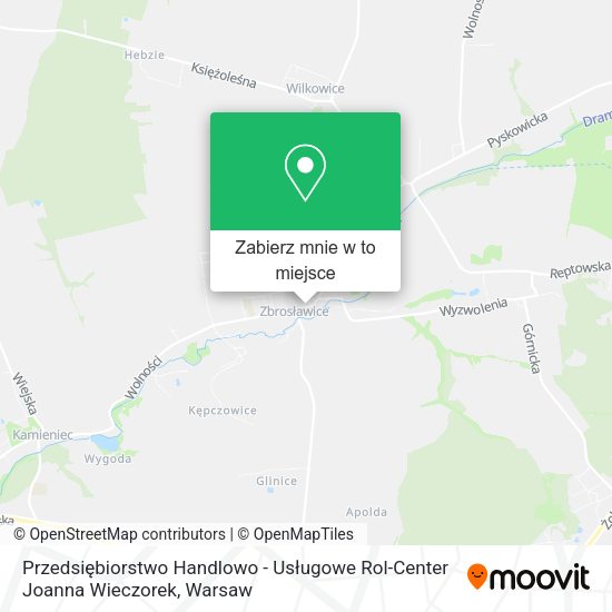 Mapa Przedsiębiorstwo Handlowo - Usługowe Rol-Center Joanna Wieczorek