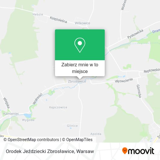 Mapa Orodek Jeździecki Zbrosławice