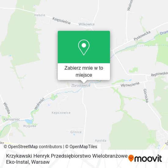 Mapa Krzykawski Henryk Przedsiębiorstwo Wielobranżowe Eko-Instal