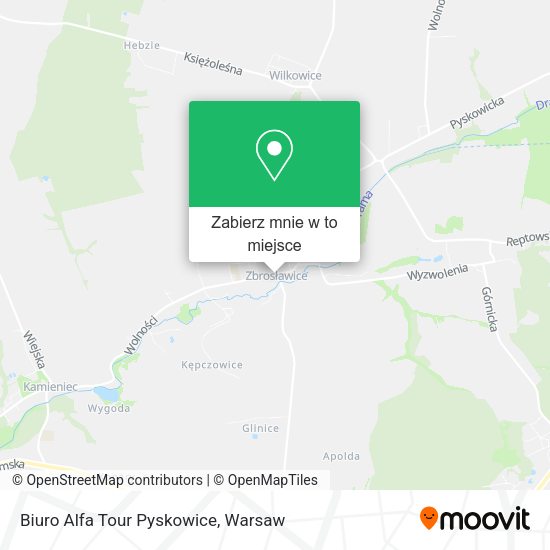 Mapa Biuro Alfa Tour Pyskowice