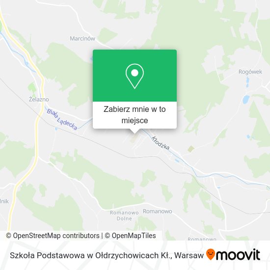 Mapa Szkoła Podstawowa w Ołdrzychowicach Kł.