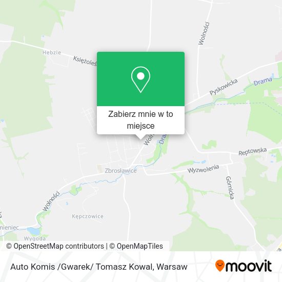 Mapa Auto Komis /Gwarek/ Tomasz Kowal