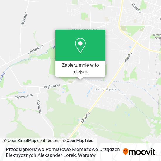 Mapa Przedsiębiorstwo Pomiarowo Montażowe Urządzeń Elektrycznych Aleksander Lorek