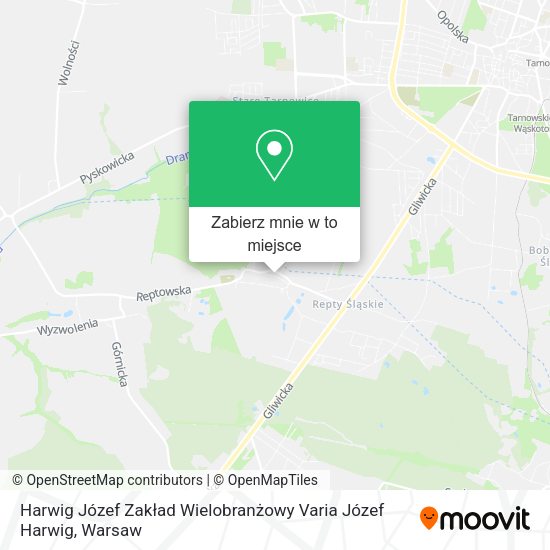 Mapa Harwig Józef Zakład Wielobranżowy Varia Józef Harwig