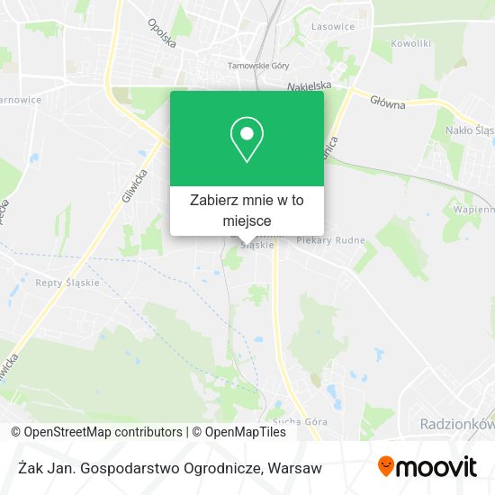 Mapa Żak Jan. Gospodarstwo Ogrodnicze