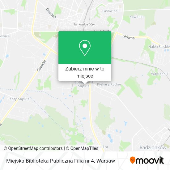 Mapa Miejska Biblioteka Publiczna Filia nr 4