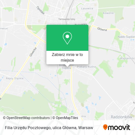 Mapa Filia Urzędu Pocztowego, ulica Główna