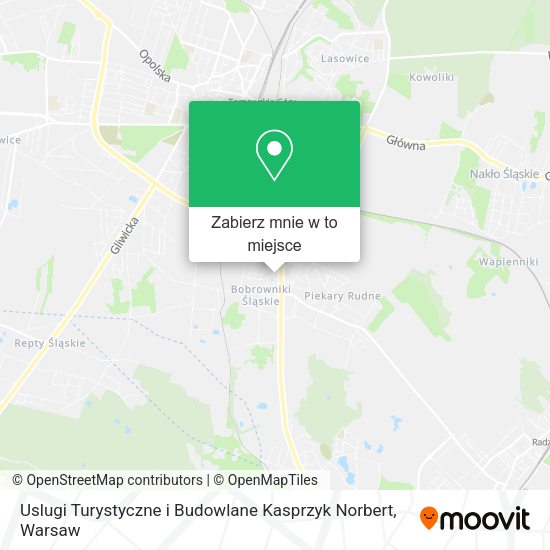 Mapa Uslugi Turystyczne i Budowlane Kasprzyk Norbert