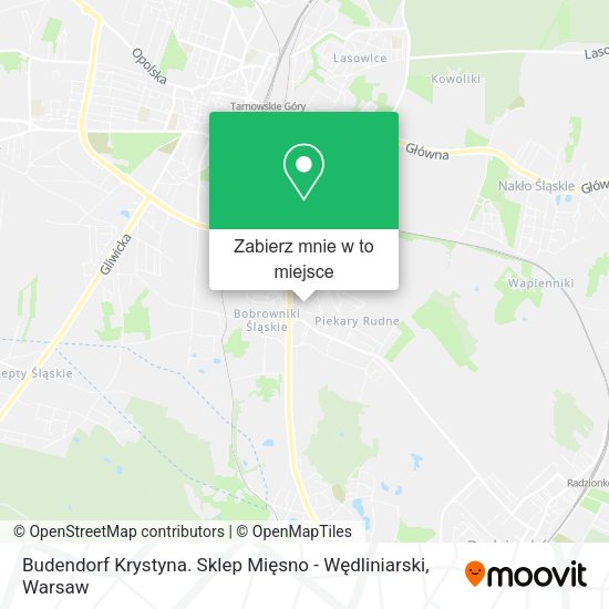 Mapa Budendorf Krystyna. Sklep Mięsno - Wędliniarski