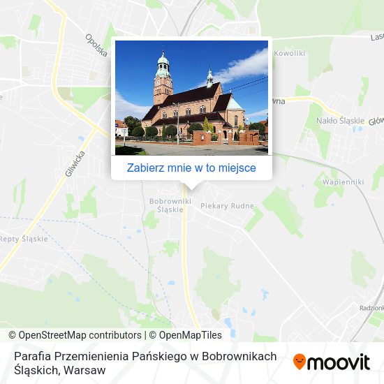 Mapa Parafia Przemienienia Pańskiego w Bobrownikach Śląskich