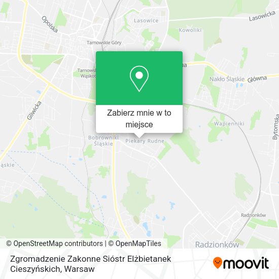 Mapa Zgromadzenie Zakonne Sióstr Elżbietanek Cieszyńskich