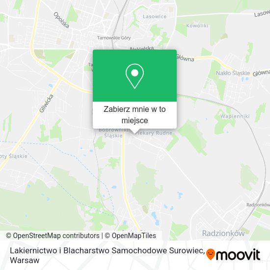 Mapa Lakiernictwo i Blacharstwo Samochodowe Surowiec