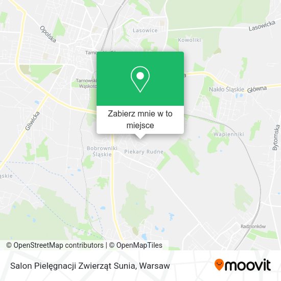 Mapa Salon Pielęgnacji Zwierząt Sunia