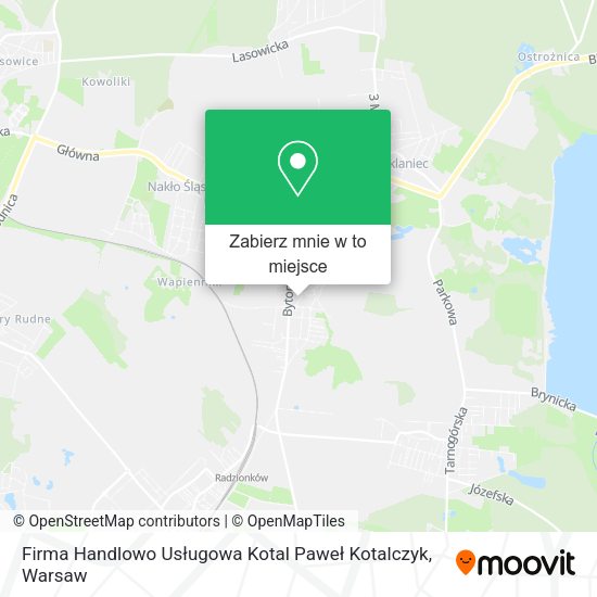 Mapa Firma Handlowo Usługowa Kotal Paweł Kotalczyk