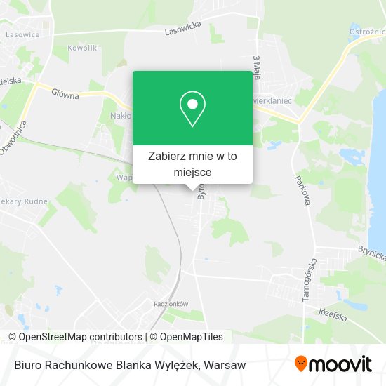 Mapa Biuro Rachunkowe Blanka Wylężek