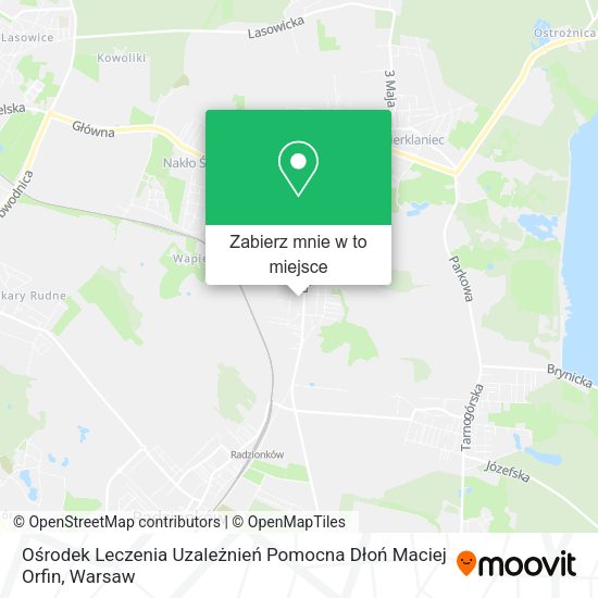 Mapa Ośrodek Leczenia Uzależnień Pomocna Dłoń Maciej Orfin