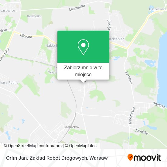 Mapa Orfin Jan. Zakład Robót Drogowych