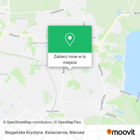 Mapa Biegańska Krystyna. Kwiaciarnia