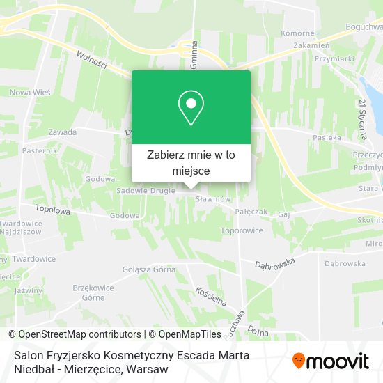 Mapa Salon Fryzjersko Kosmetyczny Escada Marta Niedbał - Mierzęcice