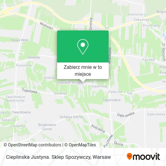 Mapa Cieplinska Justyna. Sklep Spozywczy