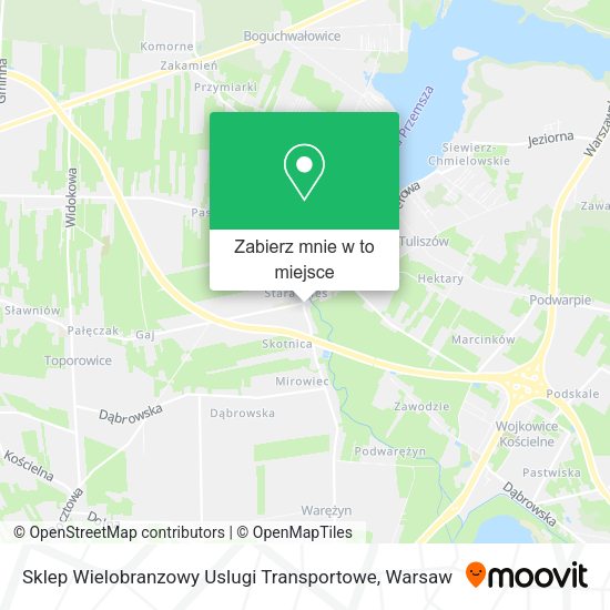 Mapa Sklep Wielobranzowy Uslugi Transportowe