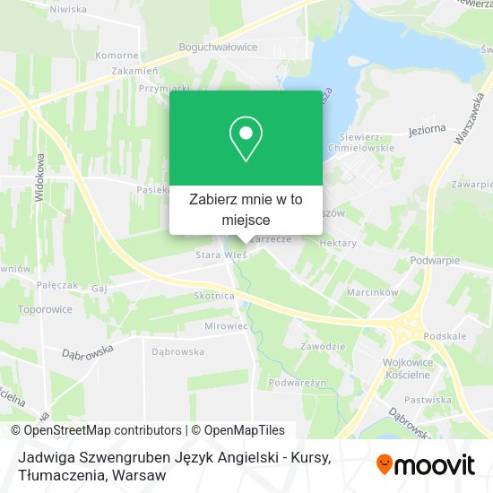 Mapa Jadwiga Szwengruben Język Angielski - Kursy, Tłumaczenia