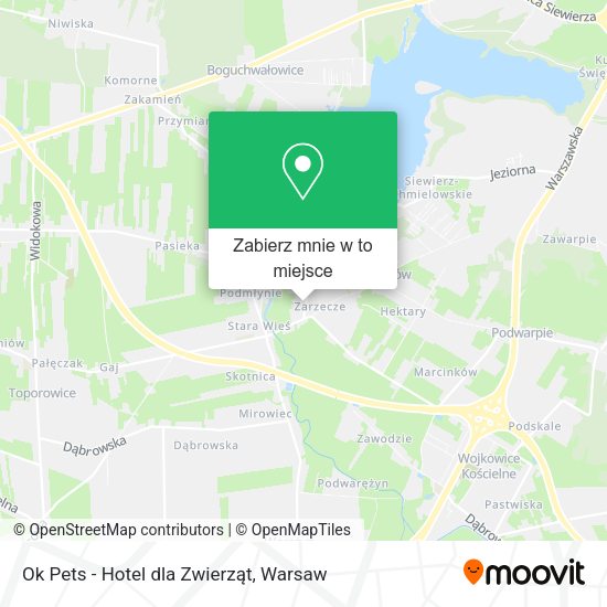 Mapa Ok Pets - Hotel dla Zwierząt