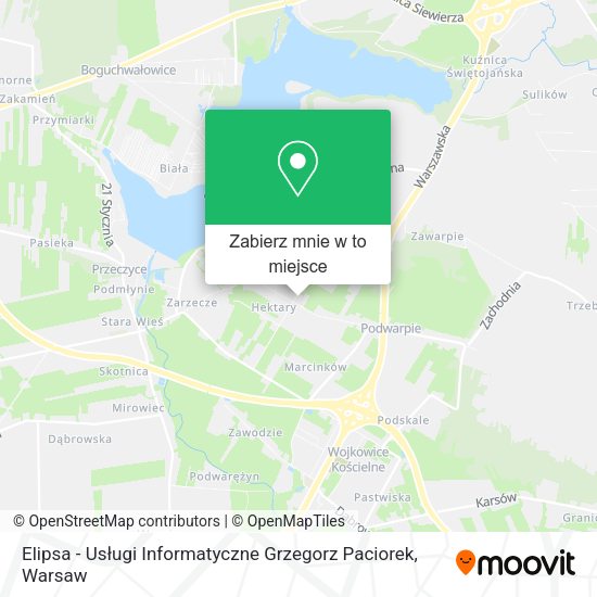 Mapa Elipsa - Usługi Informatyczne Grzegorz Paciorek