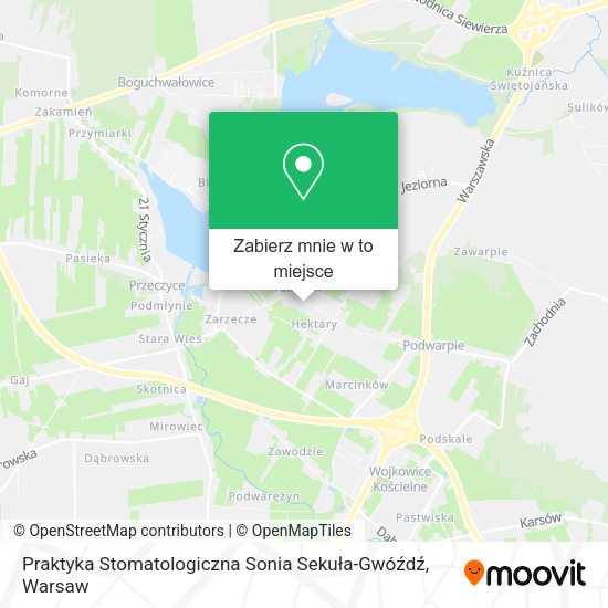 Mapa Praktyka Stomatologiczna Sonia Sekuła-Gwóźdź