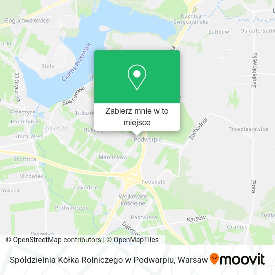 Mapa Spółdzielnia Kółka Rolniczego w Podwarpiu