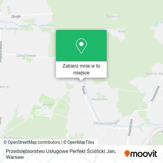 Mapa Przedsiębiorstwo Usługowe Perfekt Ściślicki Jan