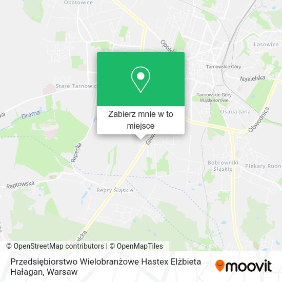 Mapa Przedsiębiorstwo Wielobranżowe Hastex Elżbieta Hałagan