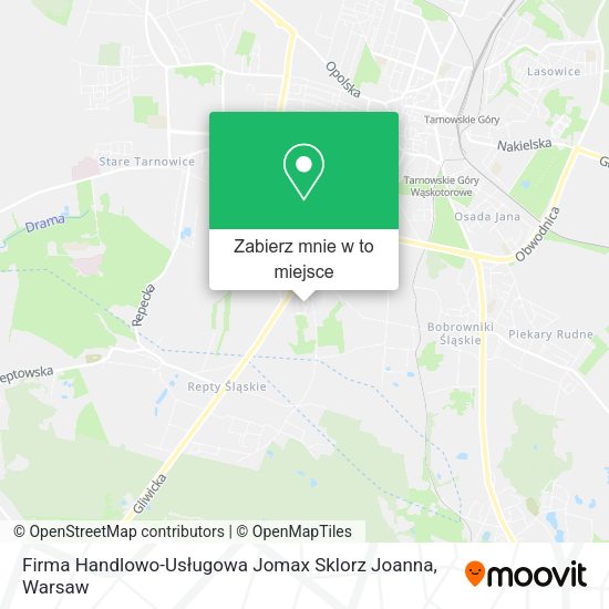 Mapa Firma Handlowo-Usługowa Jomax Sklorz Joanna