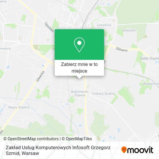 Mapa Zakład Usług Komputerowych Infosoft Grzegorz Szmid