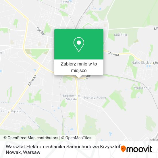 Mapa Warsztat Elektromechanika Samochodowa Krzysztof Nowak