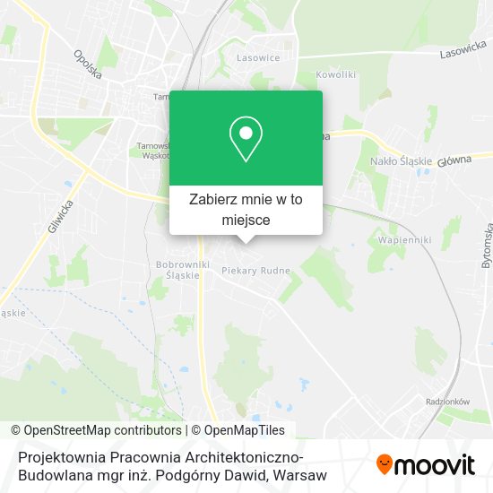 Mapa Projektownia Pracownia Architektoniczno-Budowlana mgr inż. Podgórny Dawid