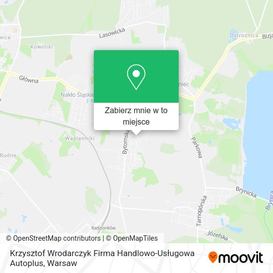 Mapa Krzysztof Wrodarczyk Firma Handlowo-Usługowa Autoplus