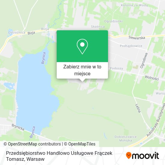 Mapa Przedsiębiorstwo Handlowo Usługowe Frączek Tomasz