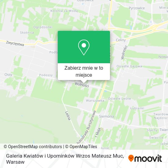 Mapa Galeria Kwiatów i Upominków Wrzos Mateusz Muc