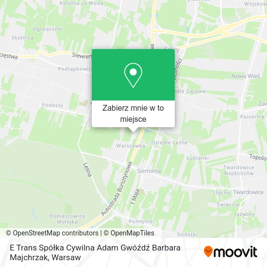 Mapa E Trans Spółka Cywilna Adam Gwóźdź Barbara Majchrzak