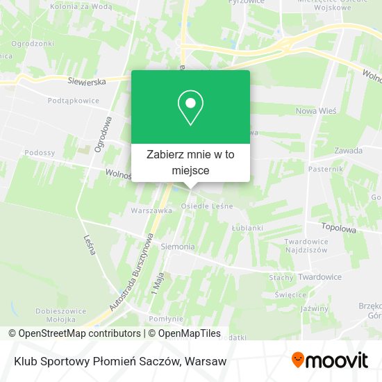 Mapa Klub Sportowy Płomień Saczów